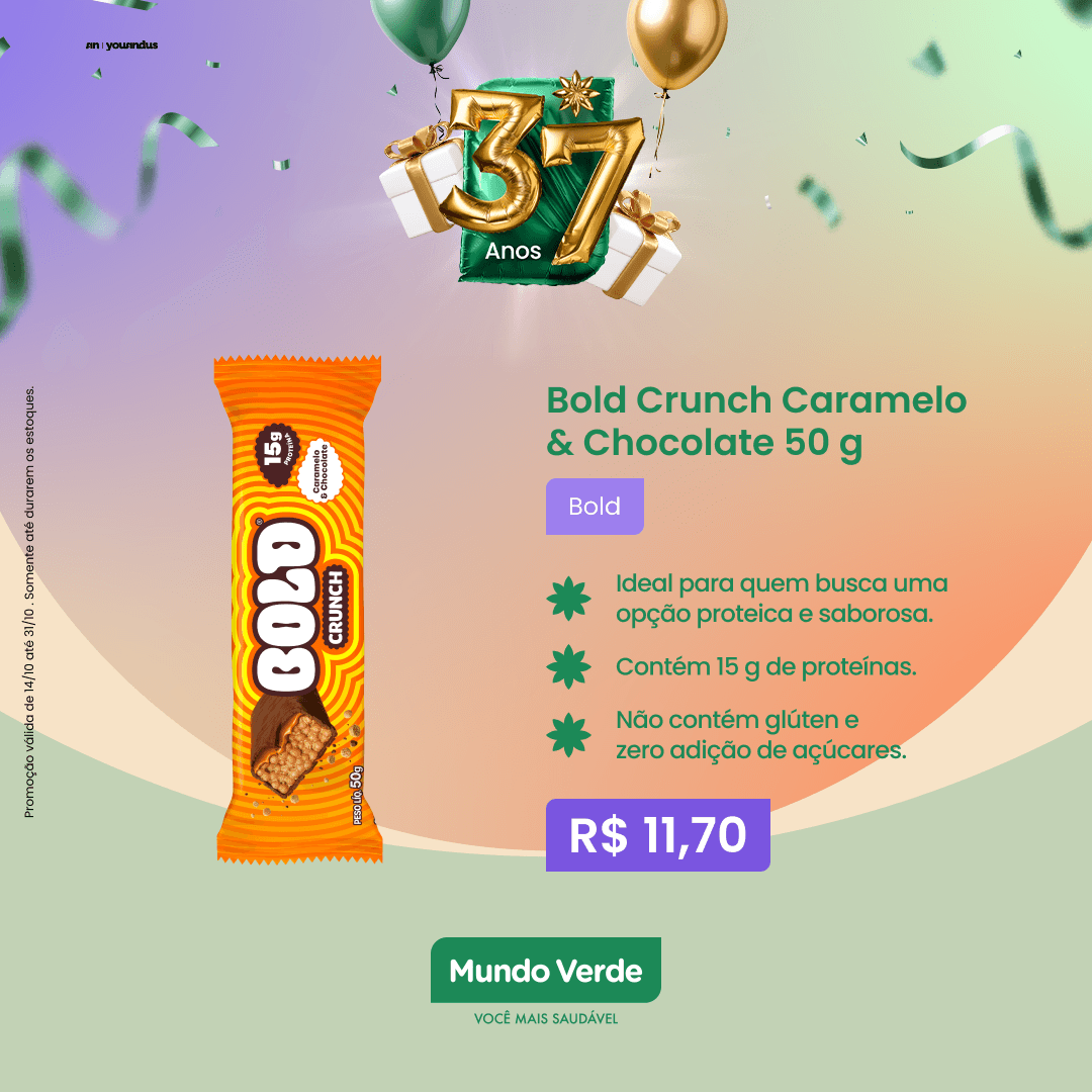 BOLD CRUNCH CARAMELO E CHOCOLATE 50G