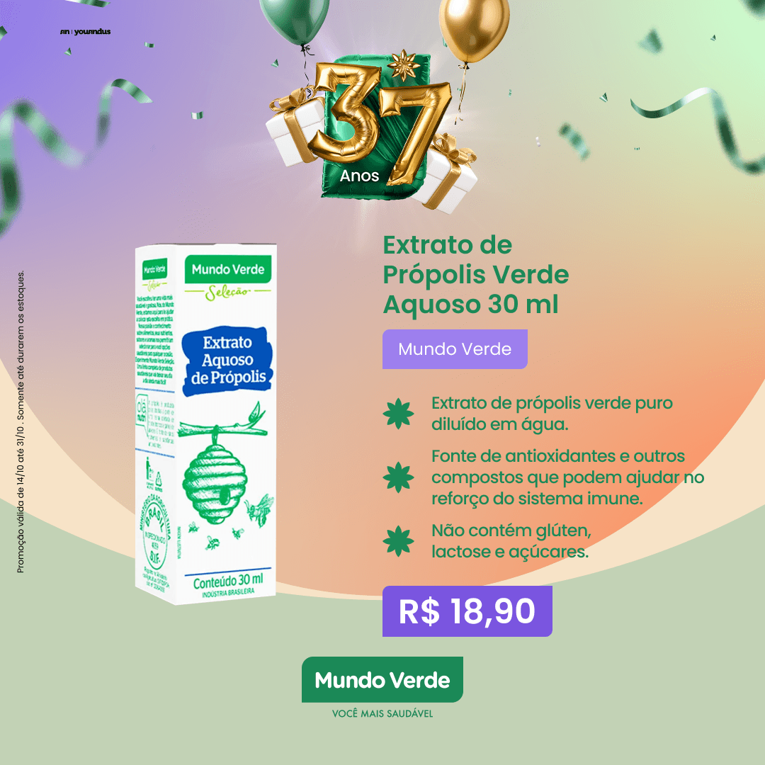 EXTRATO DE PRÓPOLIS VERDE AQUOSO 30ML