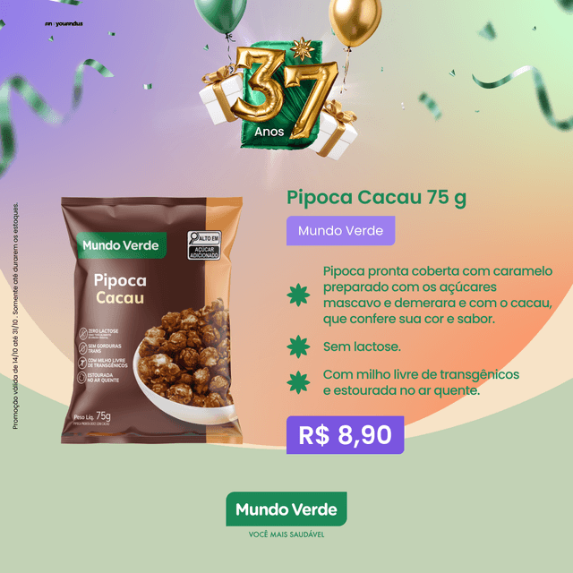 PIPOCA CACAU 75G